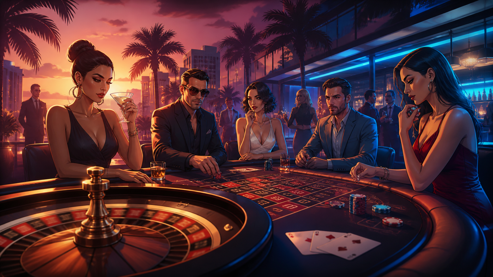 Tavolo live Snatch Casino in atmosfera serale